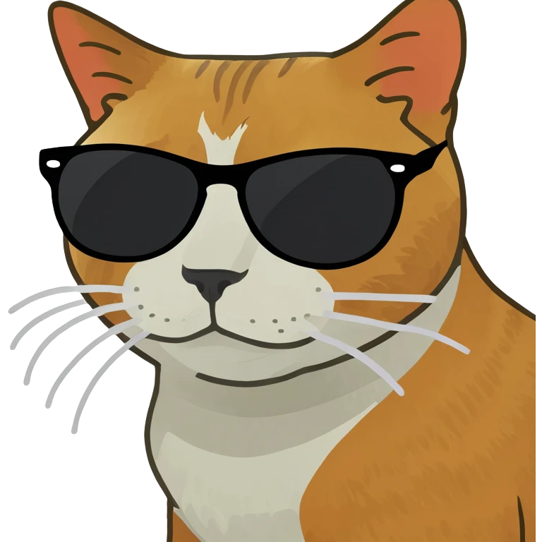 Cat with sunglasses emoji