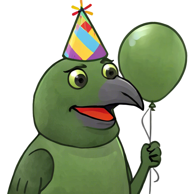 Birthday crow emoji