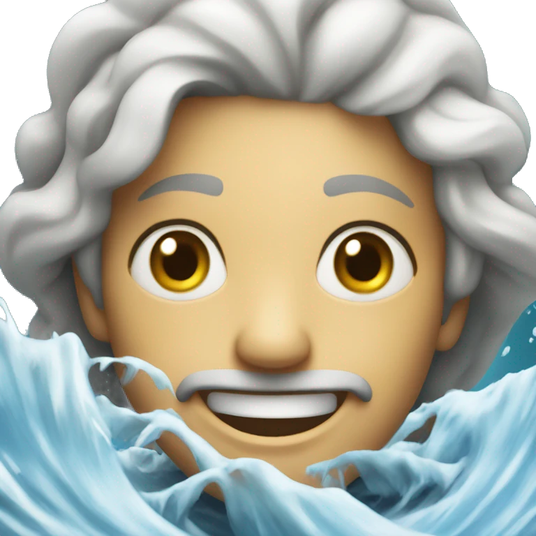 White water on smiling face emoji