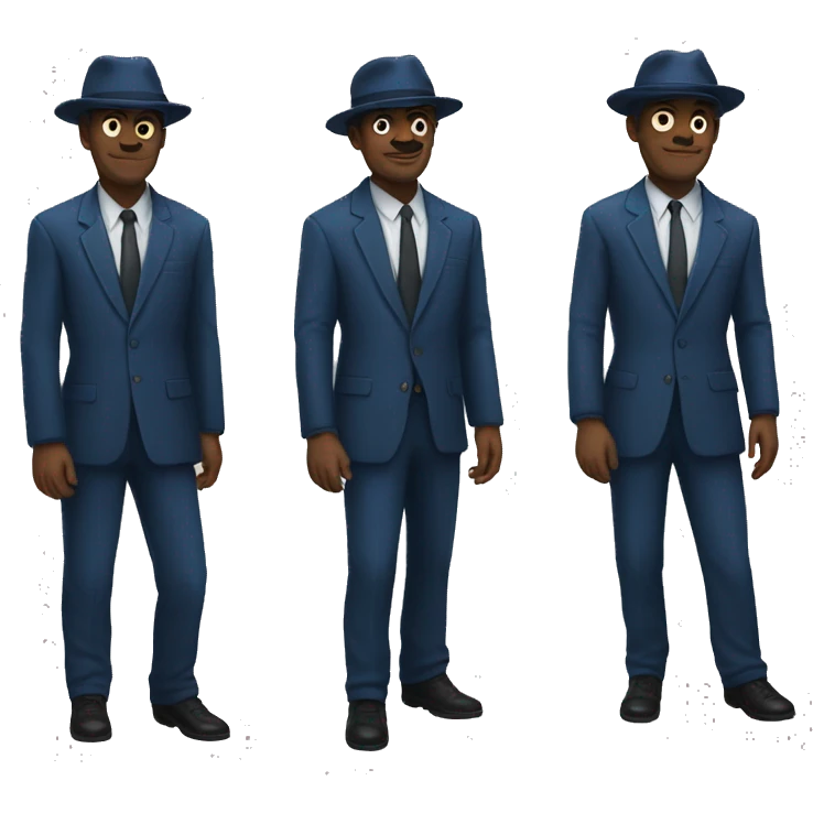 The blue brothers full body emoji