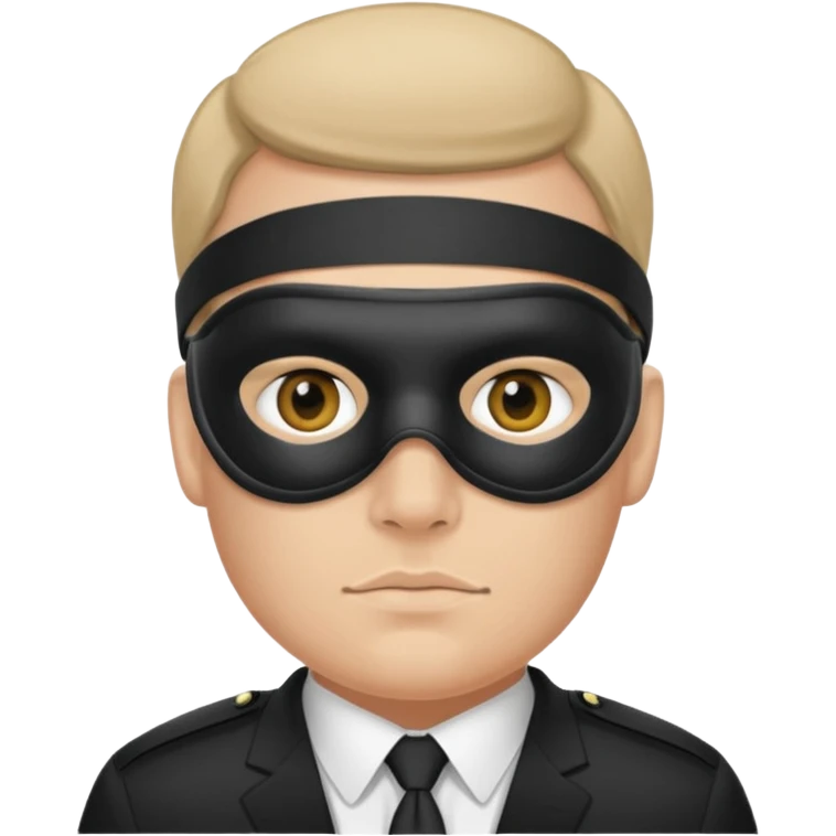 bodyguard wearing eye mask emoji