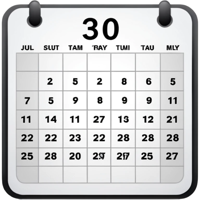 3 x 30 days calendar emoji