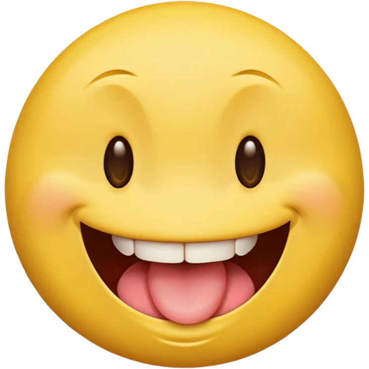 a yellow smily face with a smirk and biting on his tongue sideways emoji