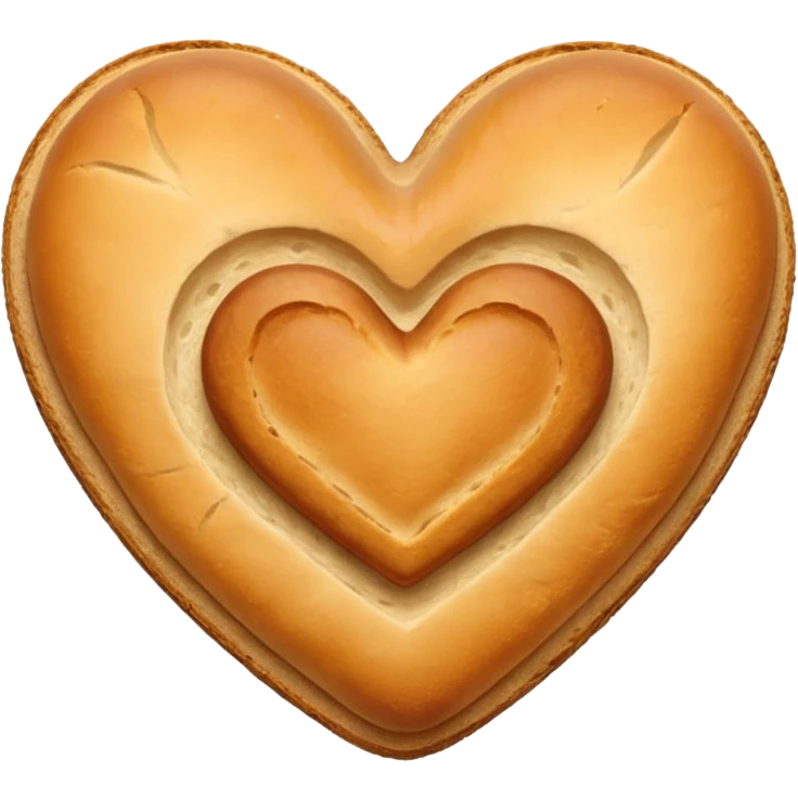 A heart on bread emoji