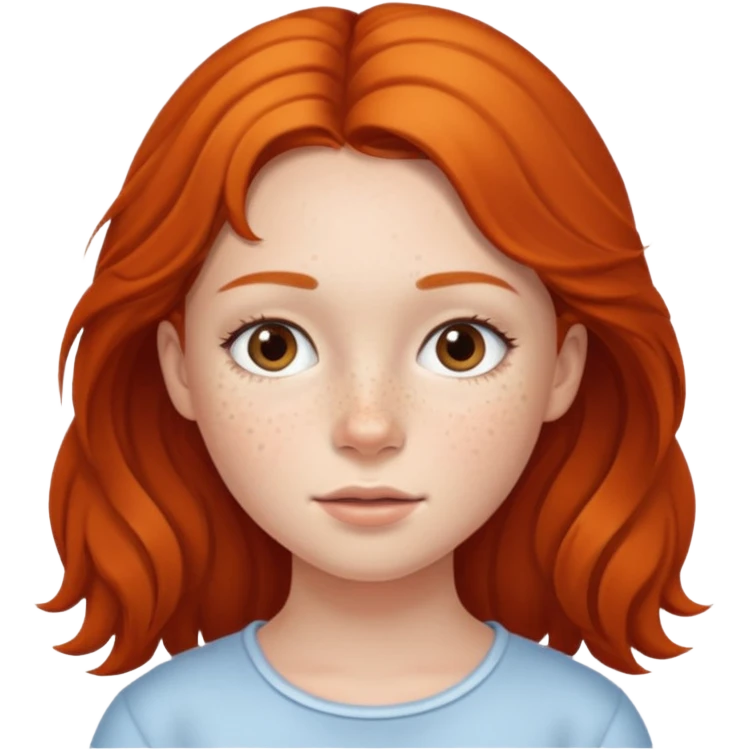 chica joven con pecas emoji