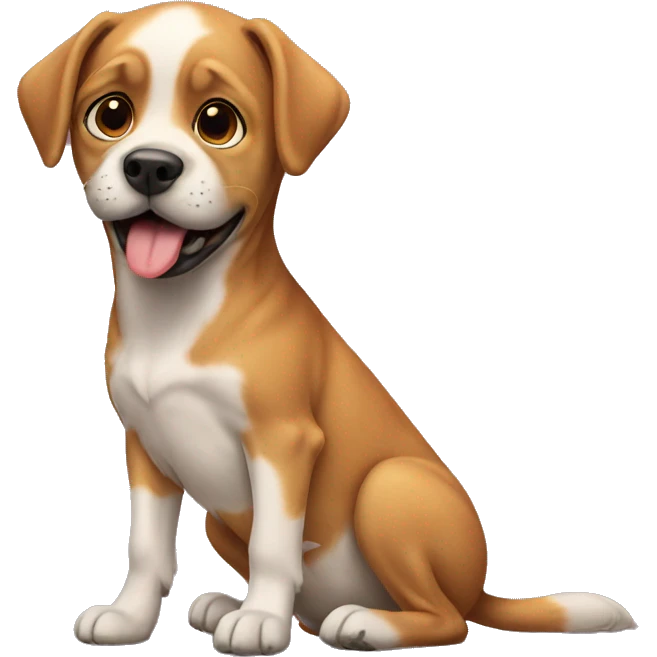 Dog on leg  emoji