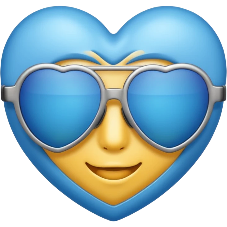 blue heart wearing sunglasses emoji
