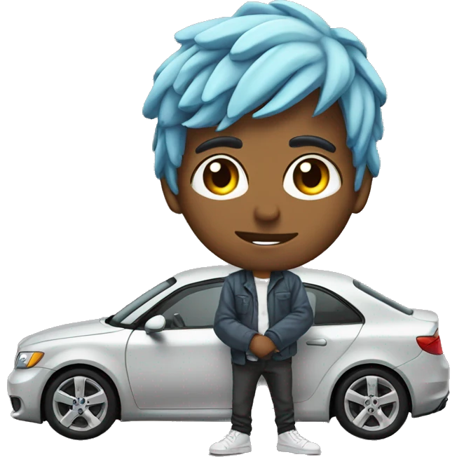 Youtuber Kafyan Liberty with car emoji