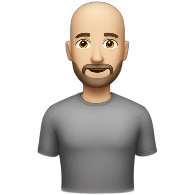 Bald man with small beard emoji