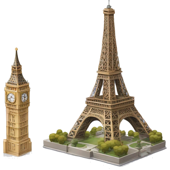  Eiffel Tower and Big Ben emoji