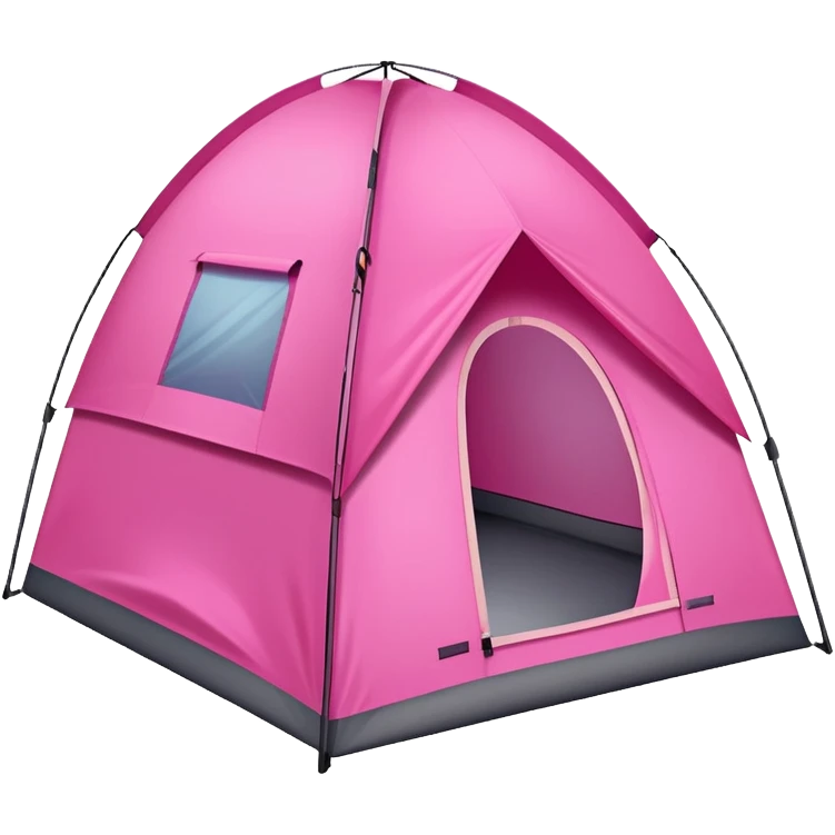 cute pink camping tent emoji