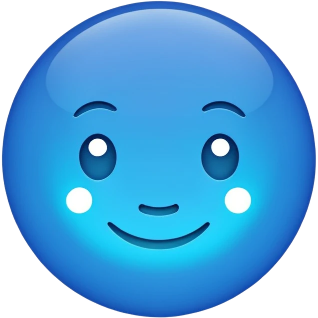 blue dot saying sheeesh emoji