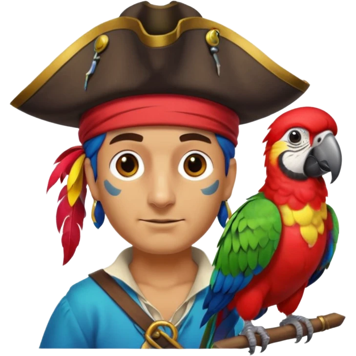 pirate and parrot emoji
