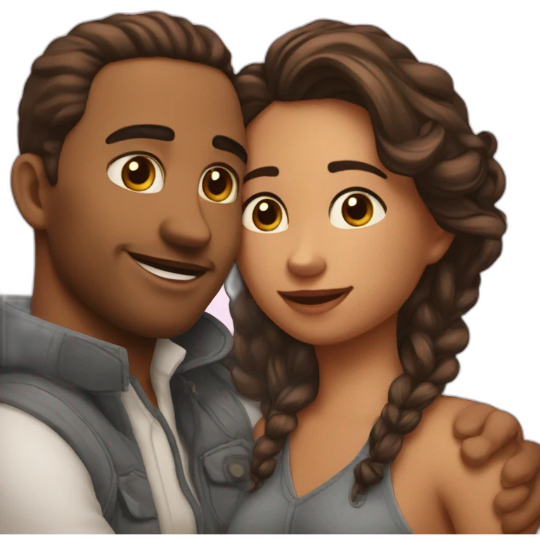 Amoureux et honteux emoji