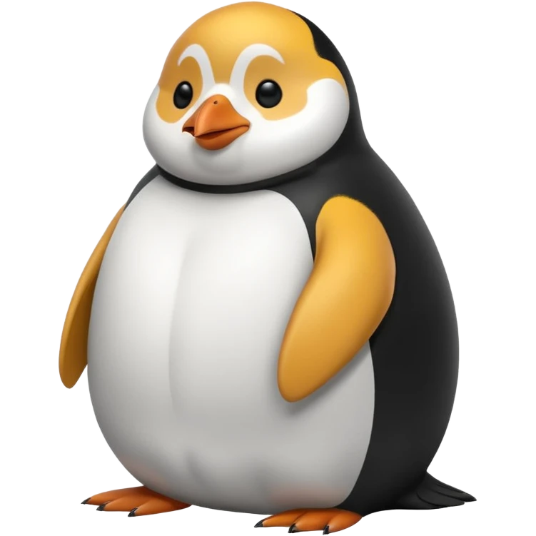make a fat dog sitting on a large penguin emoji