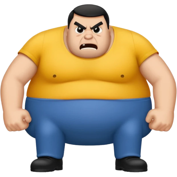 Big text "mopo" above and an angry man. Make sure the text is bigger than the man emoji