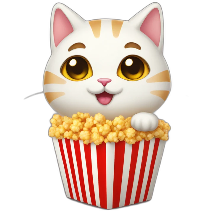 Popcorn cat emoji