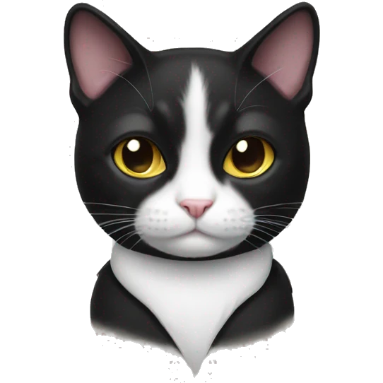 Tuxedo cat emoji