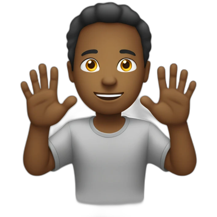 Personne noire choquée avec les mains derrière la tête emoji
