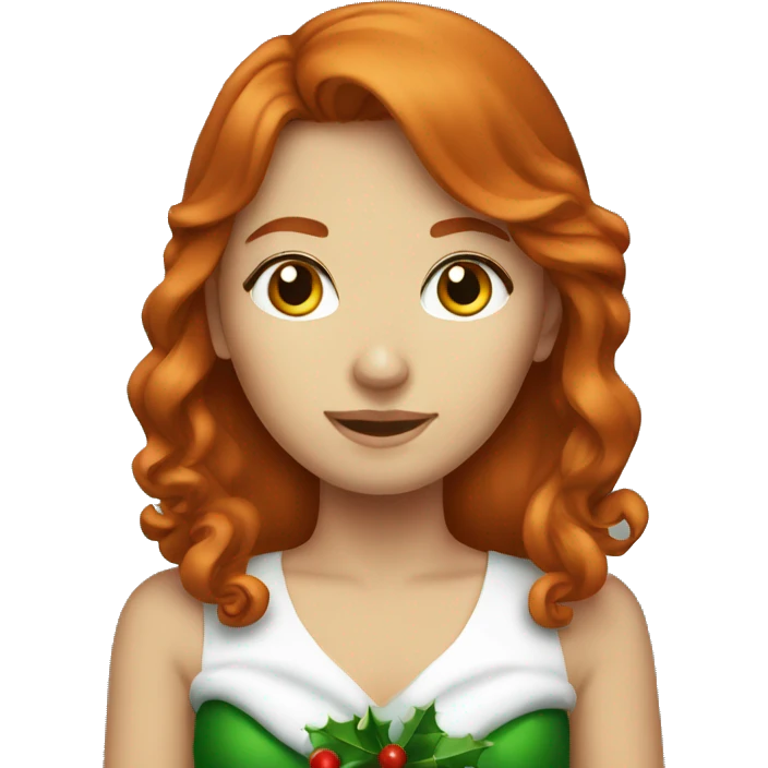 Redhead girl Christmas  emoji