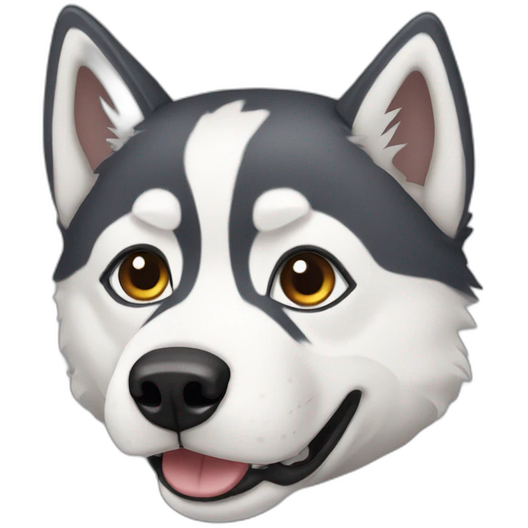 husky dog emoji