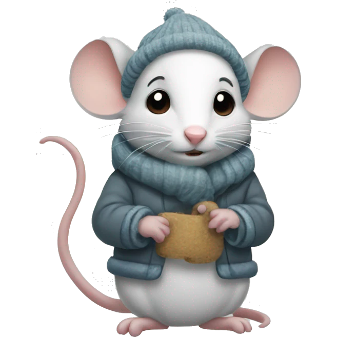 Mouse winter emoji