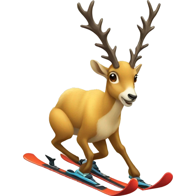 Chamois skiing emoji