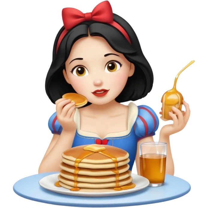 SnowWhite seal eating pancakes emoji