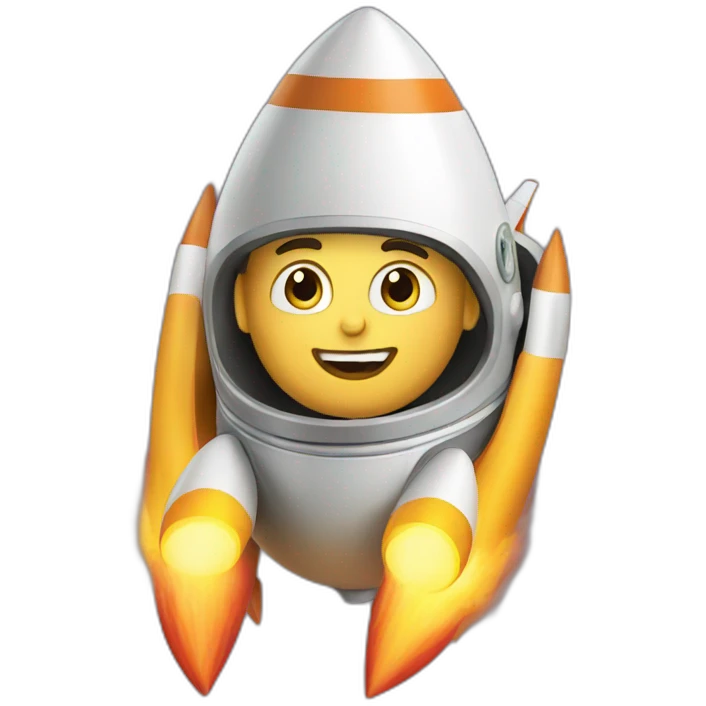 Accountant in a rocket emoji