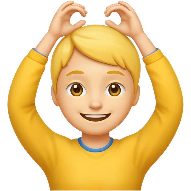 Smiling emoji with hands under chin and feet sticking up behind head in a playful pose  emoji