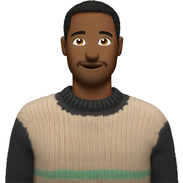half knit sweater emoji