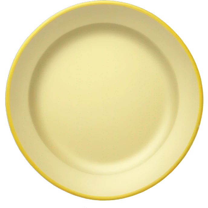 empty yellow plate  emoji