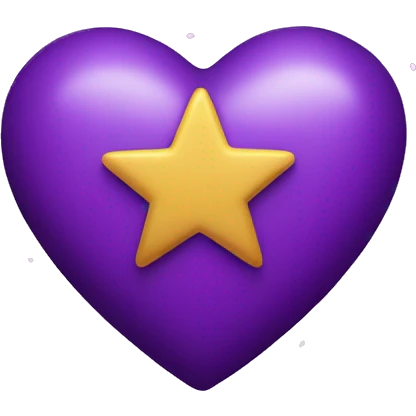 Purple Heart with stars emoji