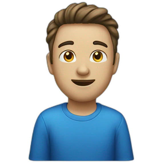 Chat bleu emoji