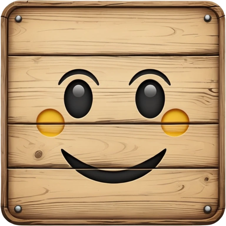 simple wooden sign emoji