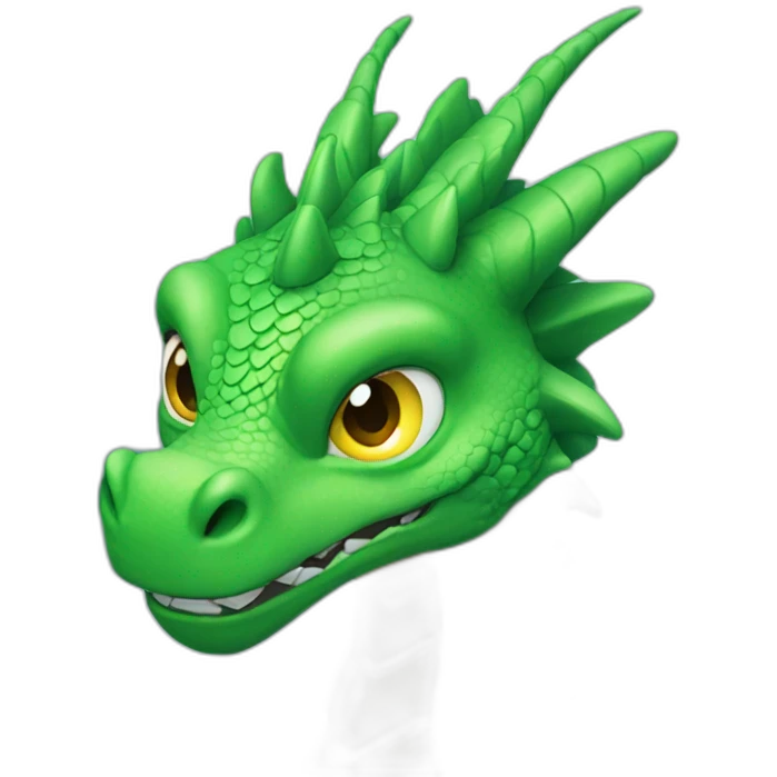 Year Green dragon in winter emoji