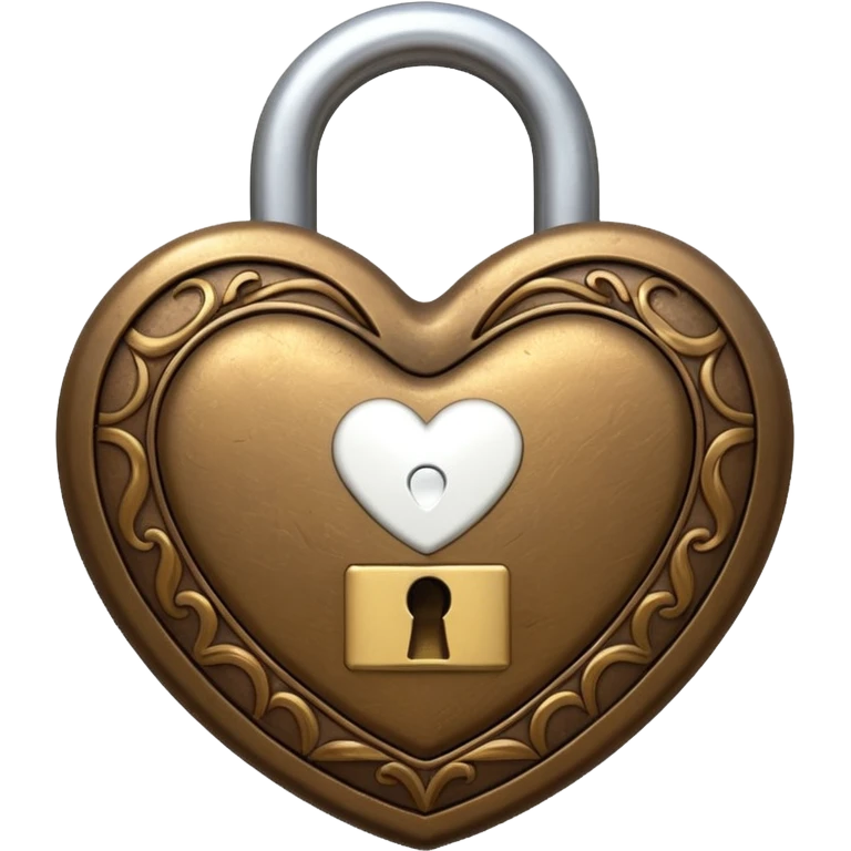 Lock with a brown with a heard white emoji
