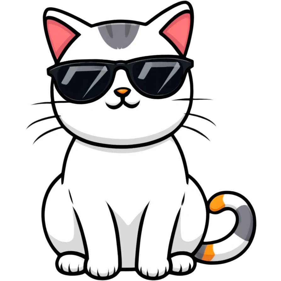 Cat with sunglasses emoji