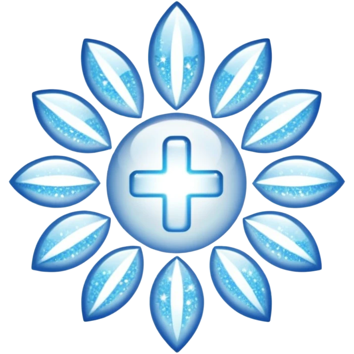 glitter white symbol of health emoji