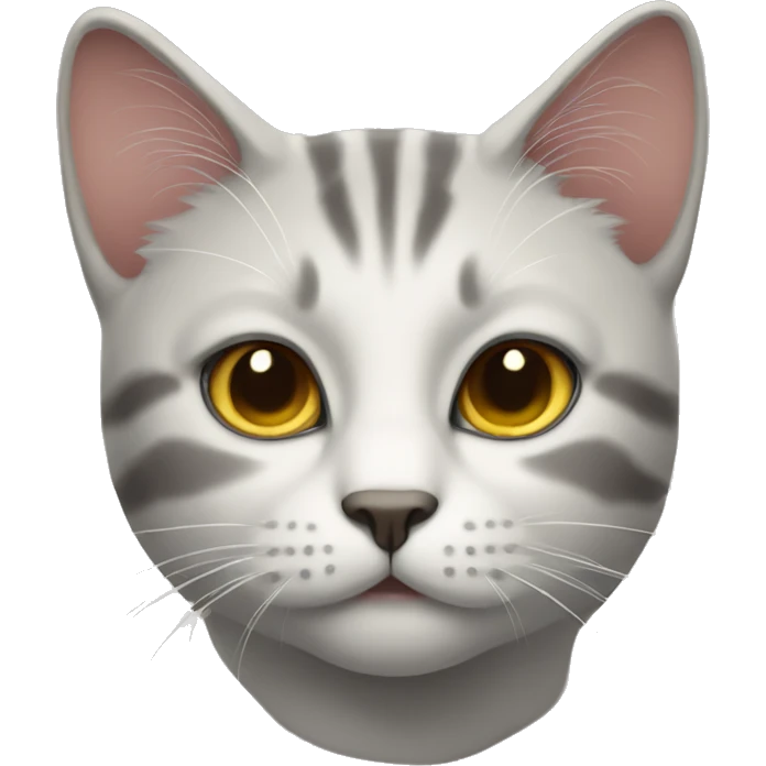 a cat with a straight face emoji