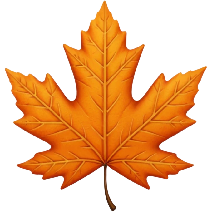 leaf orange emoji