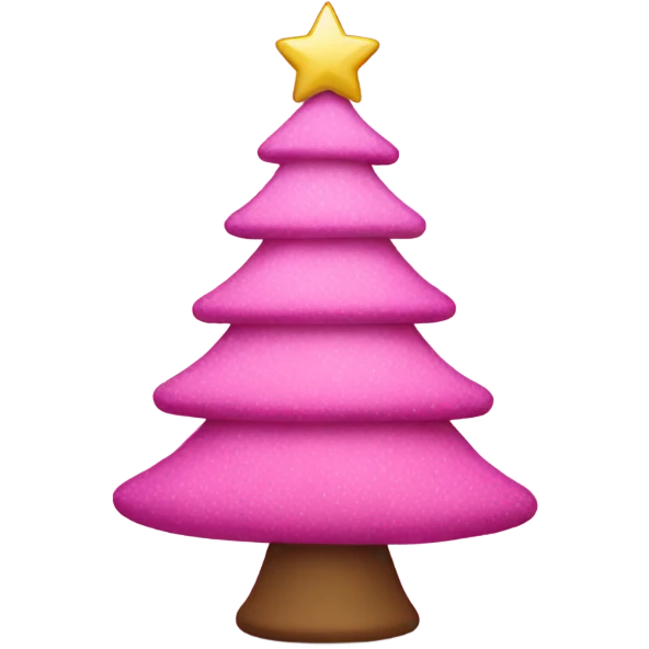 Pink Christmas tree emoji