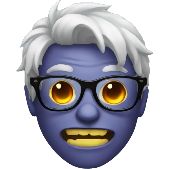 Demon with glasses emoji