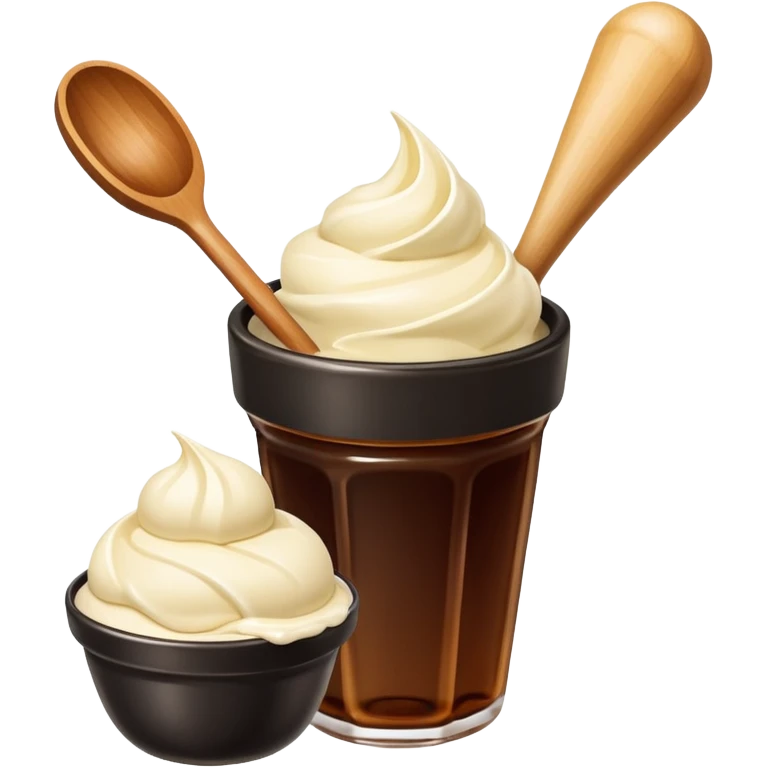 Kikkoman soy sauce bottle next to ice cream. emoji