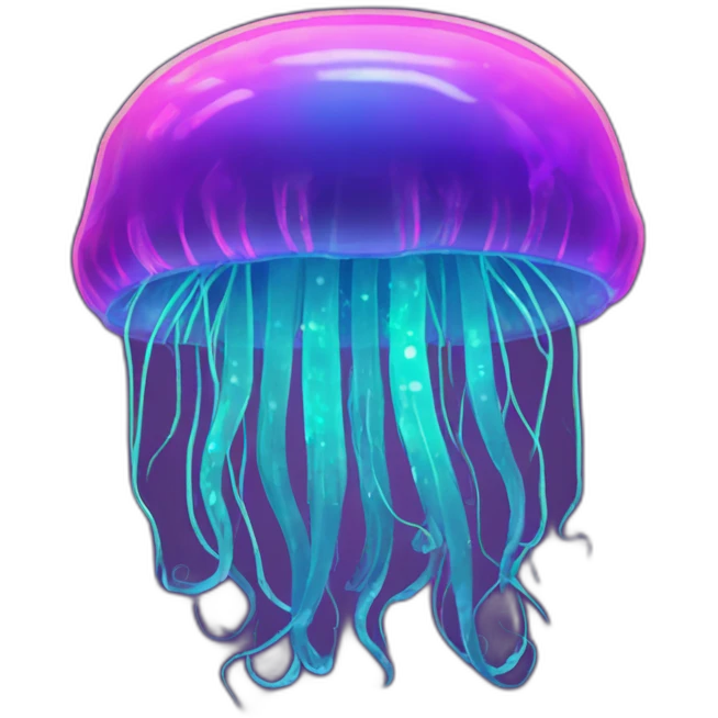 neon trippy jellyfish emoji