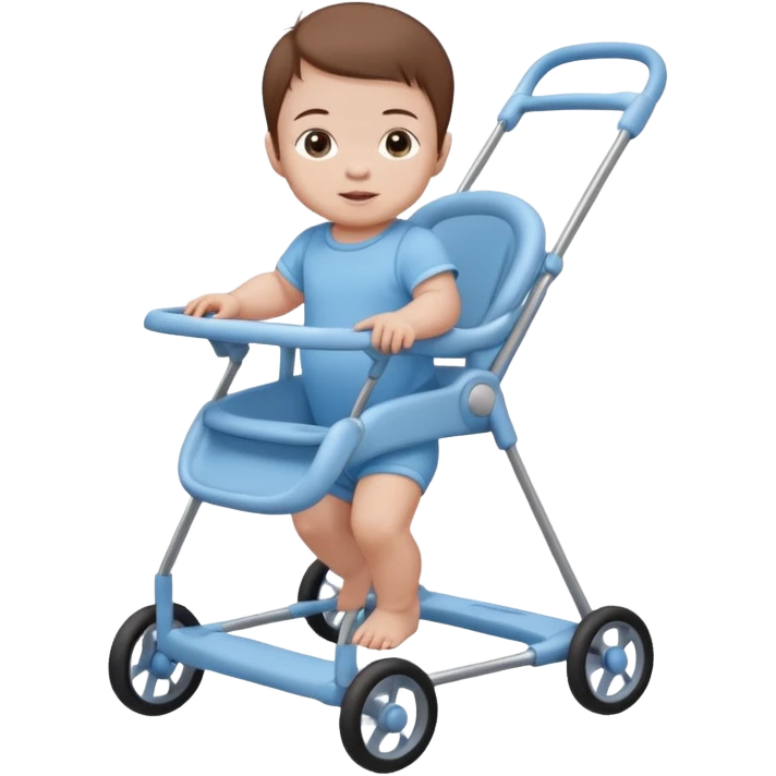 brown hair baby on babywalker emoji