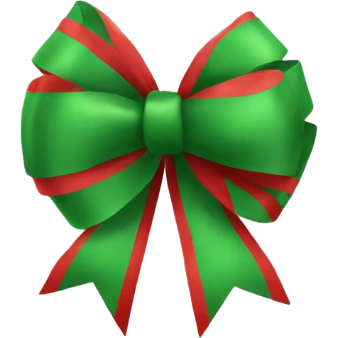 Christmas bow emoji
