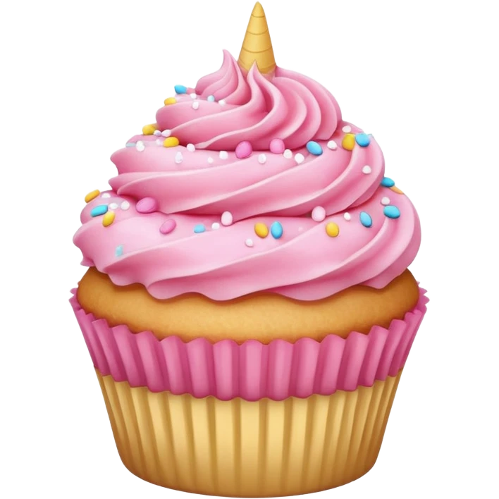 Cupcake with pink icing emoji