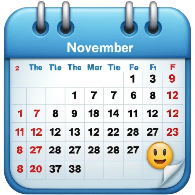 13 november calendar emoji