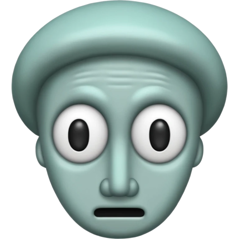 Squidward but black emoji